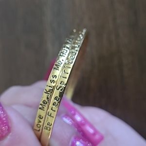 Gold colored bangle set